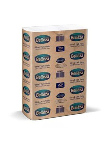 Belleza Havlu Extra Z Katlı 200 lü 12 Paket 70024058 - 1