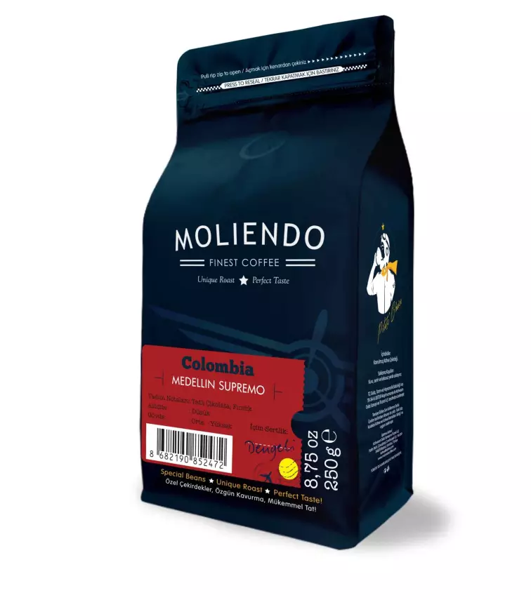 Moliendo Filtre Colombia Medellin Supremo Yöresel Kahve 250gr - 1