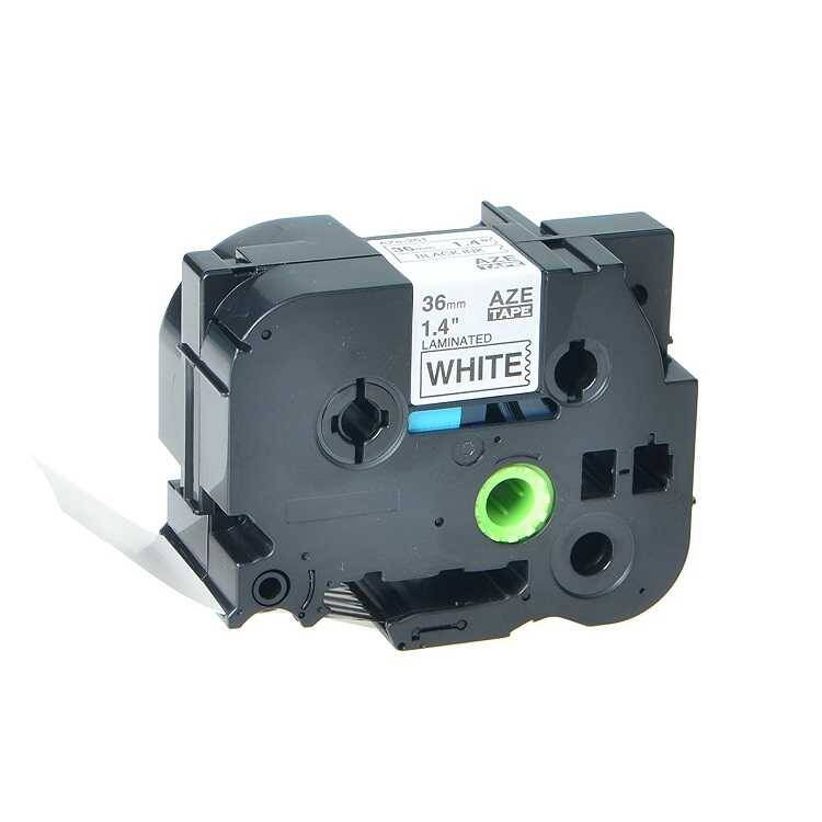 Muadil P-Touch 36TZEM961 Gümüş-Siyah TZ-tape 36mm Etiket - 1