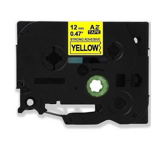Muadil P-Touch TZ-tape 12mm Etiket Sarı-Siyah 12TZE631 - 1