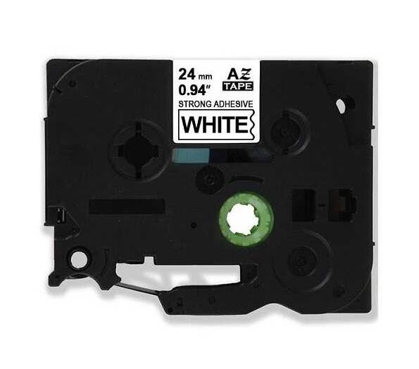 Muadil P-Touch TZ-tape 24 mm Etiket Beyaz-Siyah 24TZE251 - 1