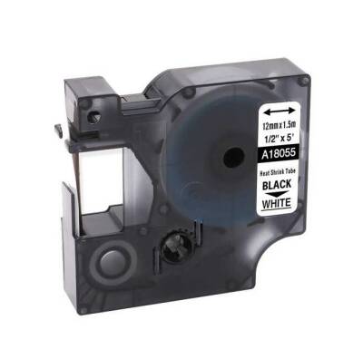 Muadil RhinoPro Isıyla Küçülen Şerit 12mmx1.5m Beyaz/Siyah 18055 - 1