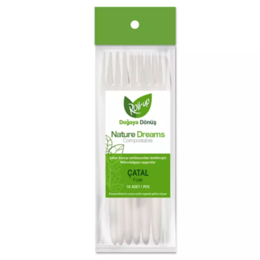 Roll-Up Çatal Nature Dreams Şeker Kamışı 10 lu TM-CTL-0081 - 1