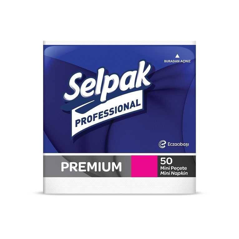 Selpak Professional Peçete Mini 24x24 Beyaz 50 yp - 1