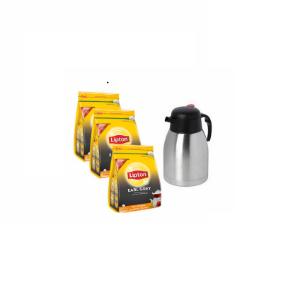 Set 3 Adet Lipton Earl Grey Demlik Poşet Çay 3.2gr 250li Termos Hediyeli - LİPTON