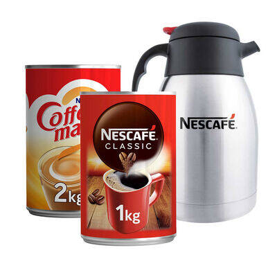 Set Nescafe Classic 1000 gr + Coffee Mate Kahve Kreması 2000 gr Termos Hediyeli - 1