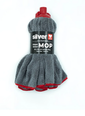 Silver Home Süper Emici Kurulama Mop 55x105 Gri 265gsm - Silver