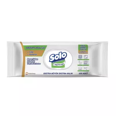 Solo Yüzey Temizlik Havlusu Doğal Güç Beyaz Sabun 100yp 7906894 - 1