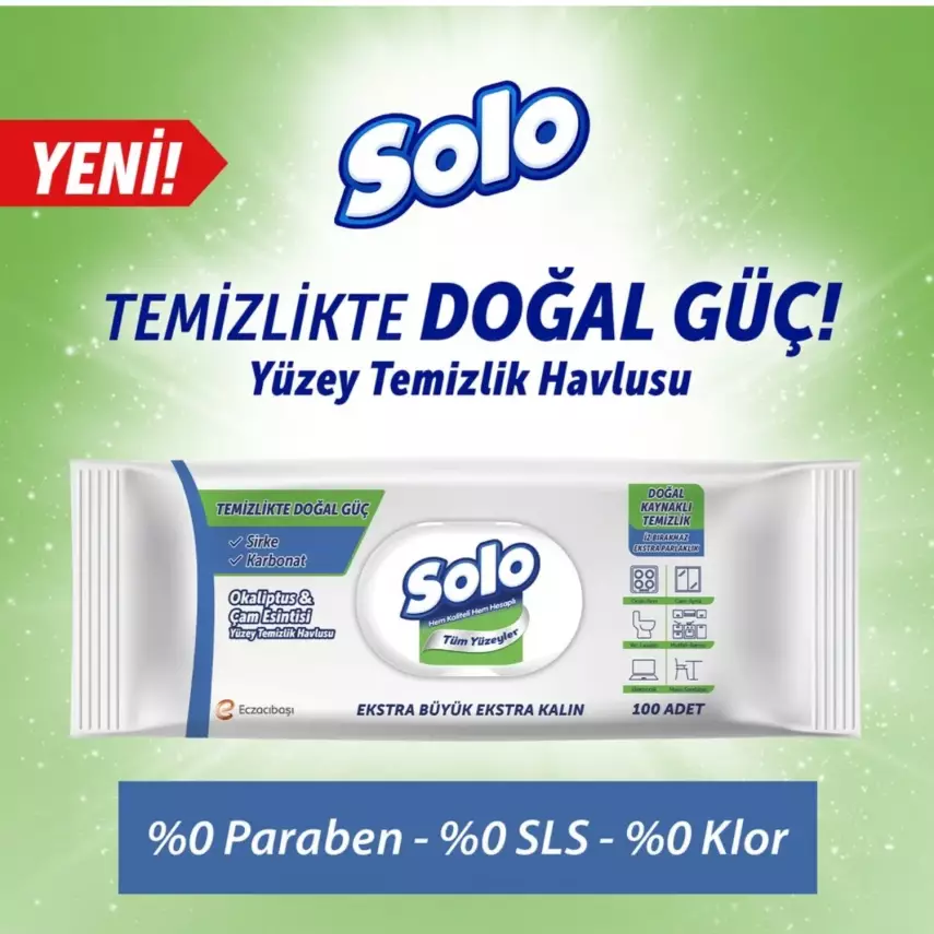 Solo Yüzey Temizlik Havlusu Doğal Güç Okaliptus&Çam 100yp 7906868 - 3